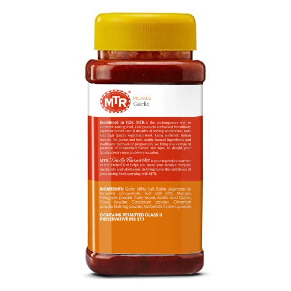 Renuka Garlic Pickle (500g) – Bold & Flavorful Indian Condiment - Image 3