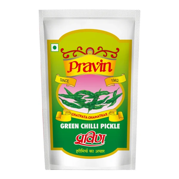 Renuka Green Chilli Pickle Pouch (200gm) – Spicy & Flavorful Indian Condiment