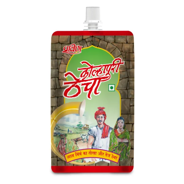 Renuka Kolhapuri Thecha Pouch (100gm) – Spicy & Flavorful Indian Condiment