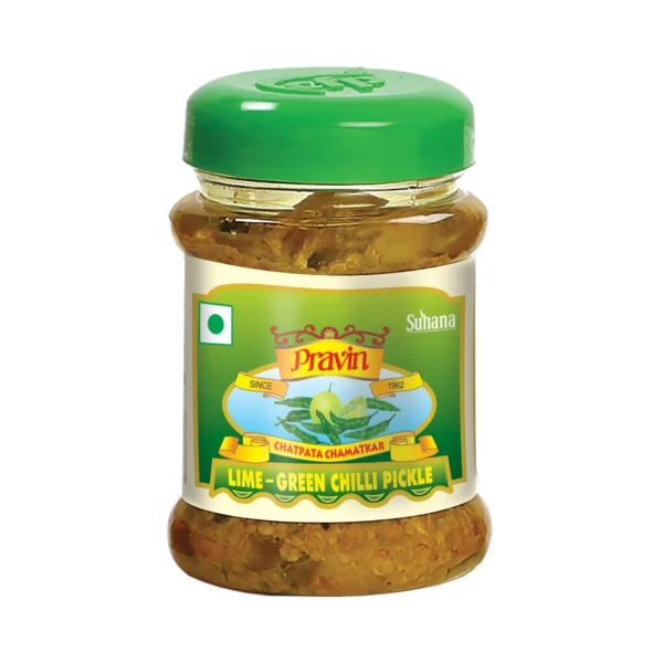 Renuka Lime & Green Chilli Pickle Jar (200gm) – Spicy & Tangy Indian Delicacy